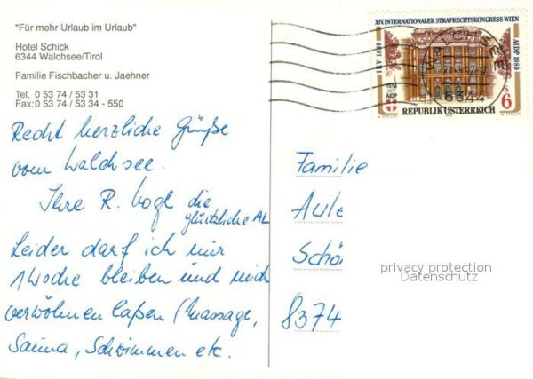 Walchsee Tirol Hotel Schick Wappen Landschaftspanorama – Bild 2