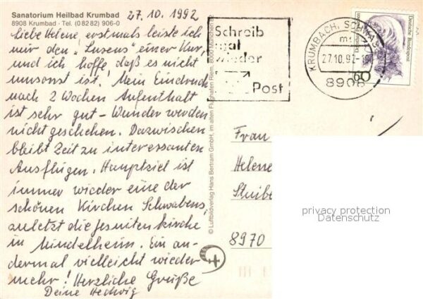 Krumbad Sanatorium Heilbad Fliegeraufnahme – Bild 2