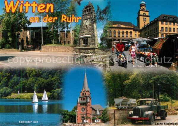 Witten Ruhr Haus Witten Rathaus Markt Zeche Nachtig