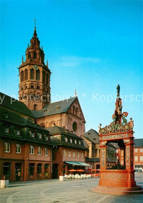 Mainz Rhein Dom Marktbrunnen