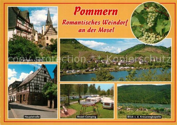 Pommern Mosel Hauptstrasse Fachwerk Camping Kreuzwegk
