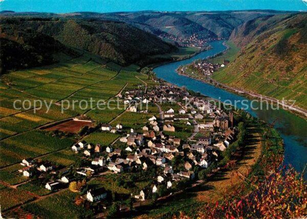 Ernst Cochem Panorama Blick ins Moseltal mit Valwig