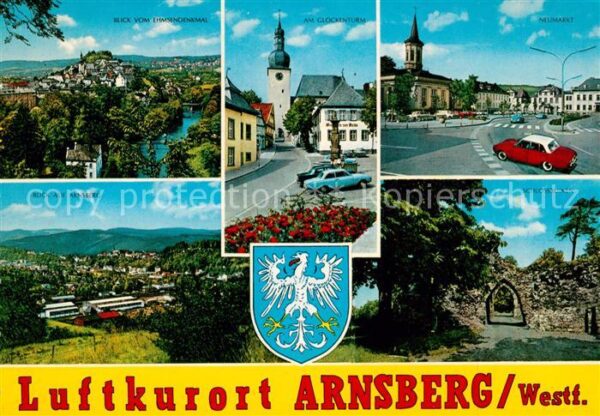 Arnsberg Westfalen Panorama Blick vom Ehmsendenkmal Gleich
