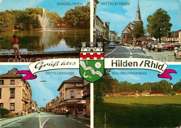 Hilden Duesseldorf Gondelteich Mittelstrasse Kirche Waldsc