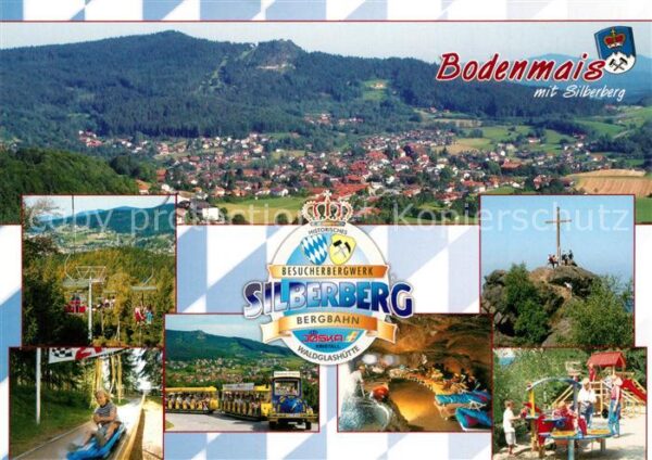 Bodenmais Stadtpanorama mit Silberberg Bayerische