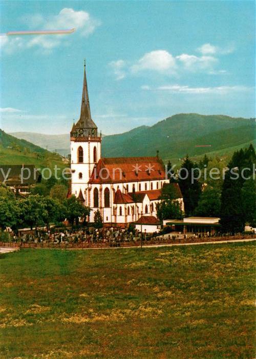 Nordrach Pfarrkirche St Ulrich Landschaftspanora
