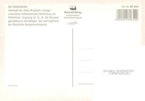 Braubach Rhein Marksburg Fliegeraufnahme – Bild 2