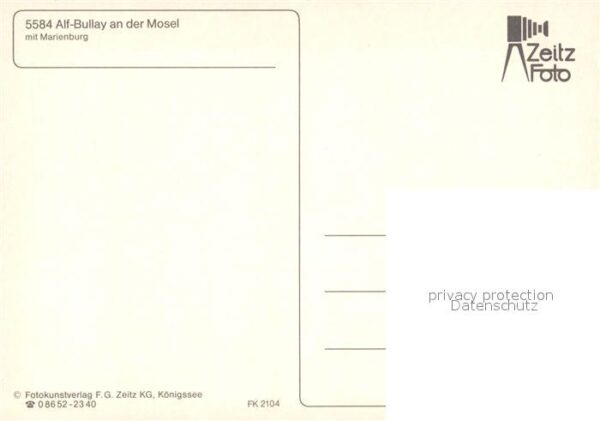 Alf Mosel Landschaftspanorama mit Marienburg Wein – Bild 2