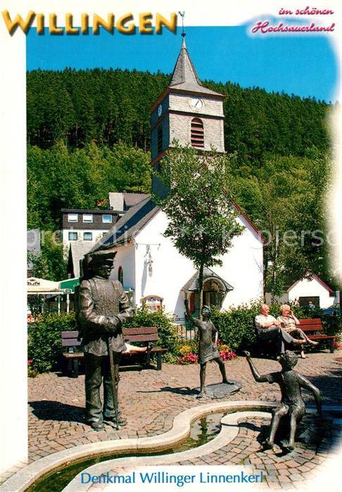Willingen Sauerland Denkmal Willinger Linnenkerl ehem. Kirc