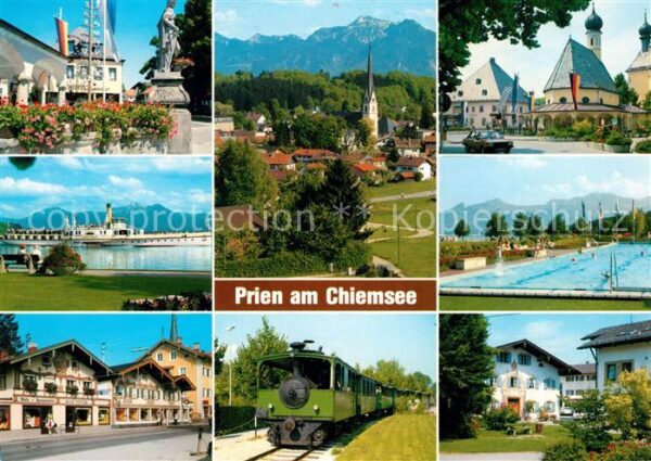 Prien Chiemsee Schwimmbad Denkmal Dampfer Eisenbahn Ki