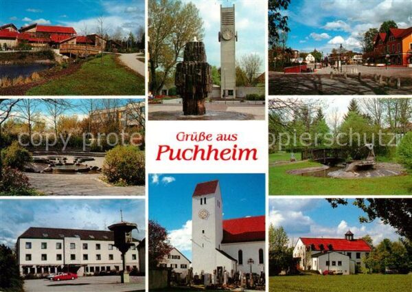 Puchheim Kirche Brunnen Park
