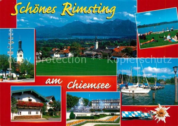 Rimsting Maibaum Panorama Liegewiese Hafen Park