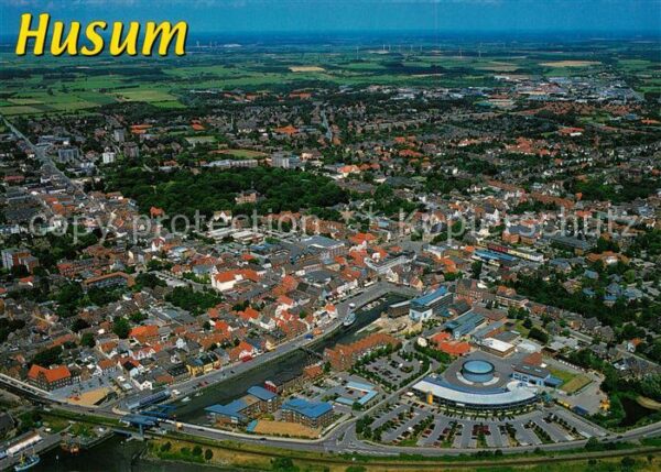 Husum Nordfriesland Fliegeraufnahme Einkaufzentrum