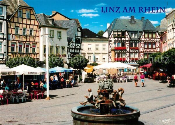 Linz Rhein Marktplatz Brunnen