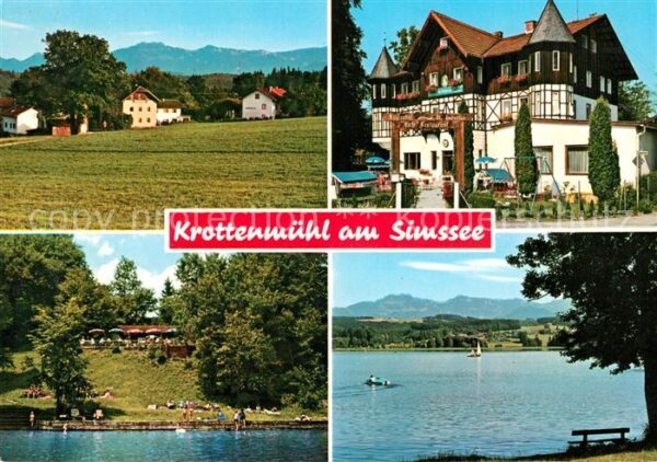 Krottenmuehl Badestrand am Simssee Gaststätte Restau