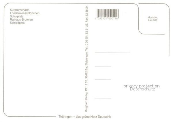 Bad Langensalza Kurpromenade Friederikenschlösschen Sch – Bild 2