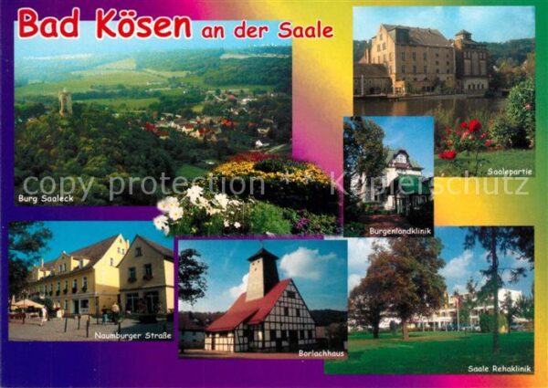 Bad Koesen Landschaftspanorama Burg Saaleck Naumbu