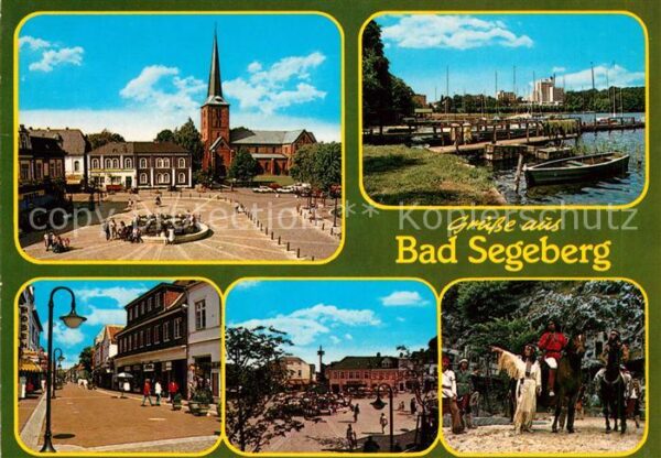 Bad Segeberg Platz Kirche Uferpartie am See Bootsanl