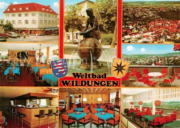Bad Wildungen Eder Cafe Restaurant Brunnen Stadtpanor