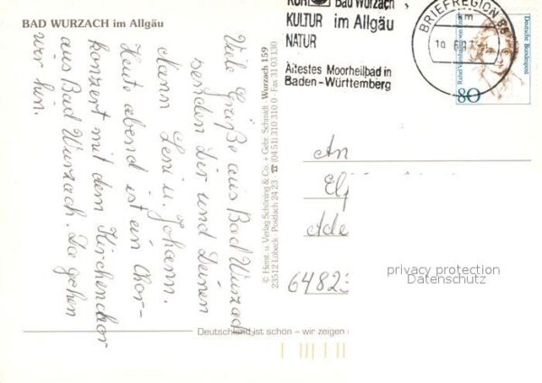 Bad Wurzach Kurzentrum Partie an der Ach Schloss Ma – Bild 2
