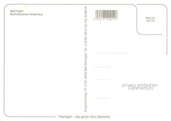 Meiningen Thueringen Büchnersches Hinterhaus Fachwerkhaus Hi – Bild 2