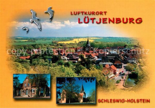 Luetjenburg Holstein Panorama Kirche Möwen