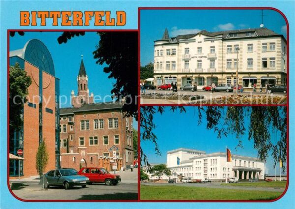Bitterfeld Neues und altes Rathaus Hotel Central K