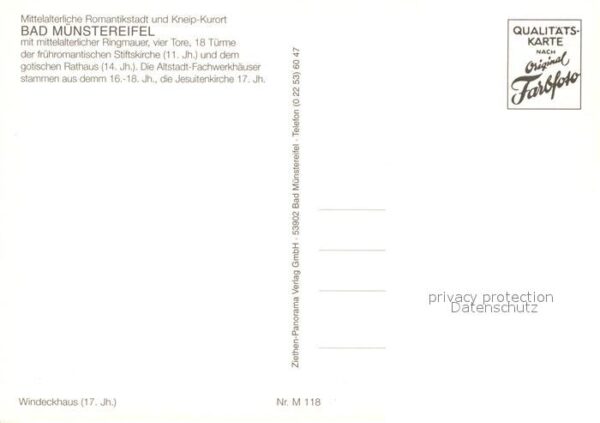 Bad Muenstereifel Fachwerkhäuser Windeckhaus – Bild 2