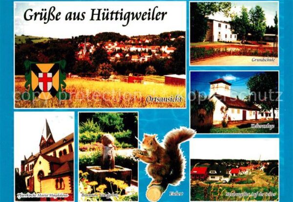 Huettigweiler Ottweiler Pfarrkirche Brunnen Verzyplatz Eichert
