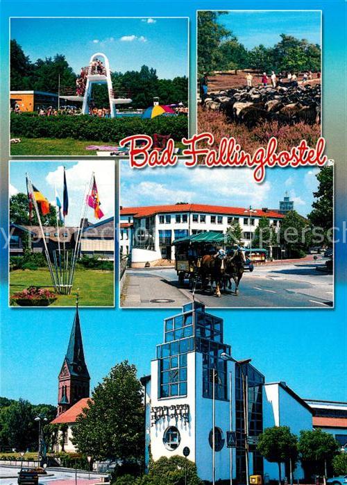 Fallingbostel Bad Schwimmbad Pferdewagen Park Rathaus Kir