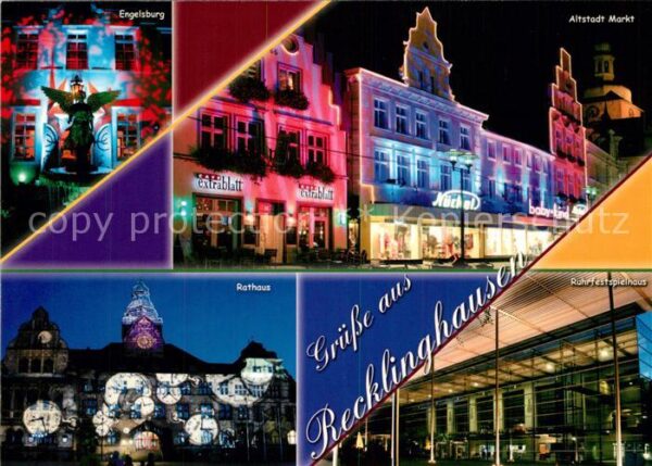 Recklinghausen Westfalen Engelsburg Altstadt Markt Ruhrfestspiel