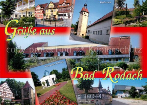 Bad Rodach Kurklinik Marktplatz Kupferturm Heilque
