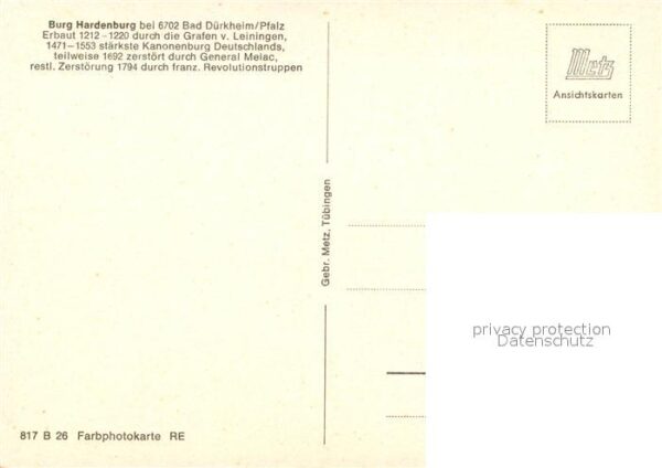 Bad Duerkheim Burg Hardenburg 13. Jhdt. – Bild 2