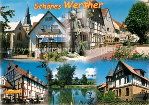 Werther Westfalen Altstadt Fachwerkhäuser Strassencafe Ki