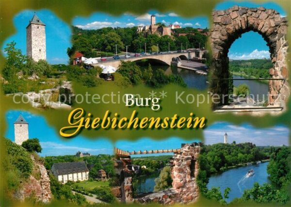 Halle Saale Burg Giebichenstein Brücke Landschaftsp
