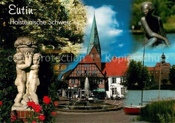 Eutin Skulpturen Brunnen Fachwerkhaus Kirchtu
