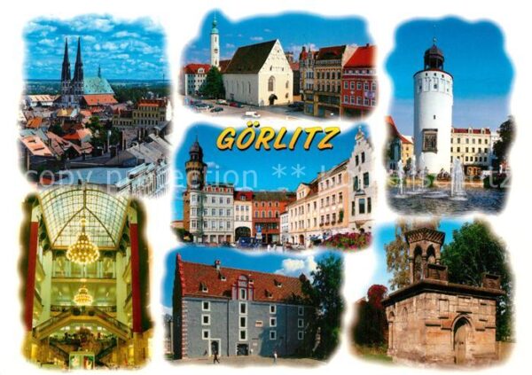 Goerlitz Sachsen Stadtbild mit Kirche Innenstadt Turm Wa