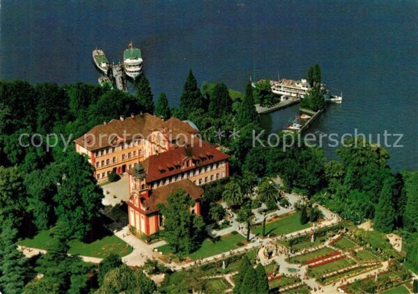 Insel Mainau Schloss Kirche Schlossterrasse und Rose
