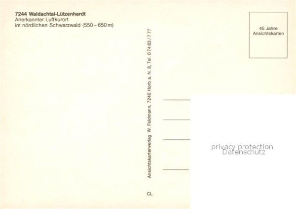 Luetzenhardt Luftkurort Schwarzwald Kurhotels Park F – Bild 2