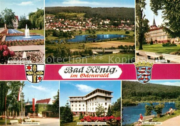 Bad Koenig Odenwald Panorama See Bahnhofsanlagen Wasserspie