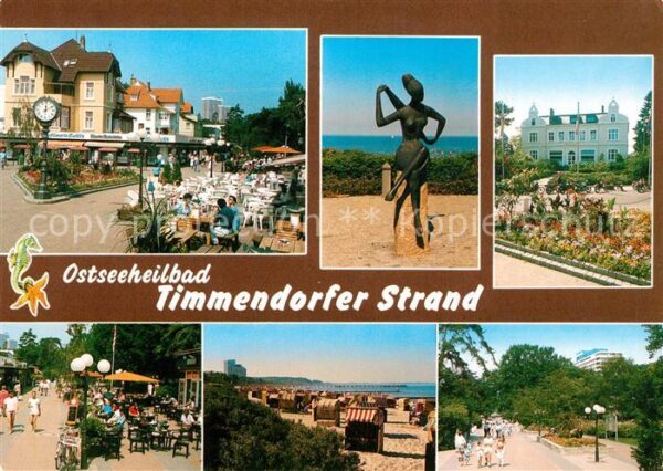 Timmendorfer Strand Promenade Strassencafes Strand Skulptur