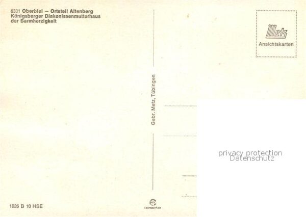 Altenberg Oberbiel Königsberger Diakonissenmutterhaus der – Bild 2