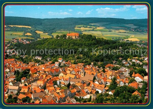 Spangenberg Hessen Luftkurort mit Schloss Fliegeraufnahme