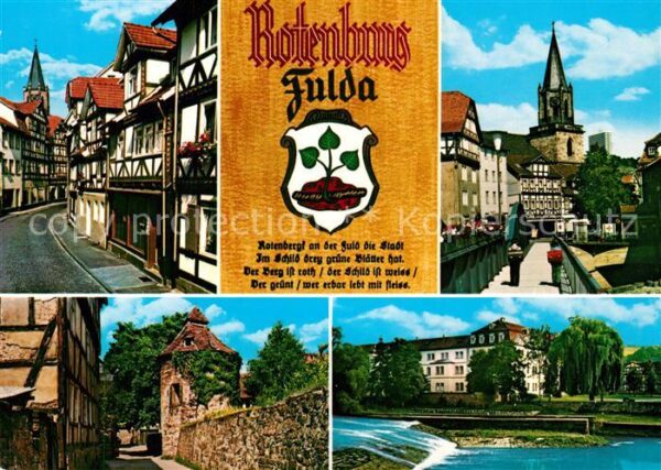 Rotenburg Fulda Altstadt Fachwerkhäuser Steinweg Brücke