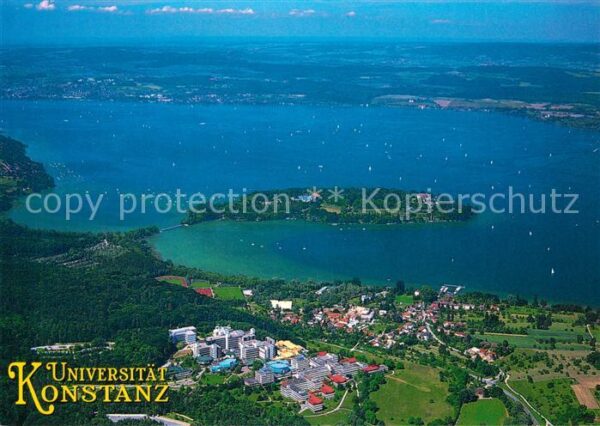 Konstanz Bodensee Universität Blick zur Blumeninsel Maina
