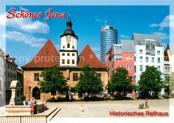 Jena Thueringen Historisches Rathaus Brunnen