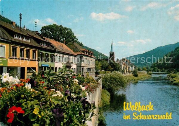Wolfach Häuserpartie an der Kinzig Luftkurort i