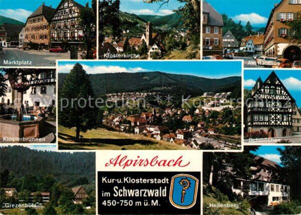 Alpirsbach Marktplatz Klosterkirche Rathaus Brunne