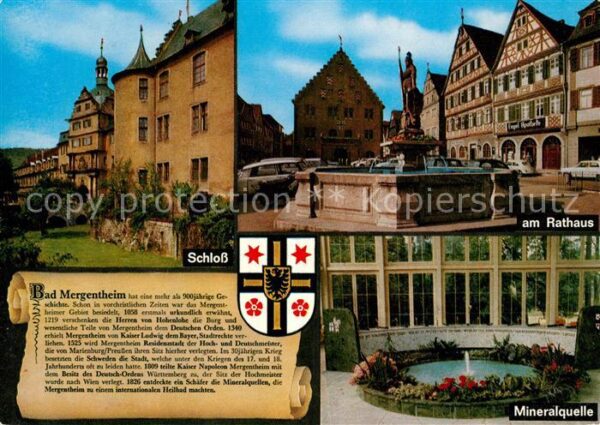 Bad Mergentheim Schloss Brunnen Marktplatz Rathaus Mine