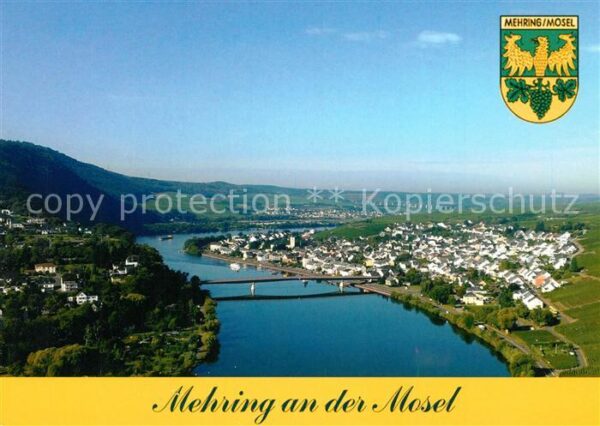 Mehring Mosel Panorama Moseltal Fliegeraufnahme Wappe